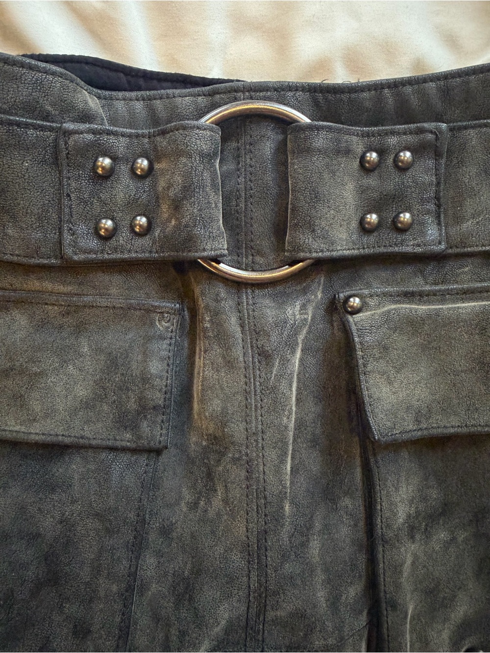 We The Free Micro Mini Suede Cargo Skort - Picture 8 of 12